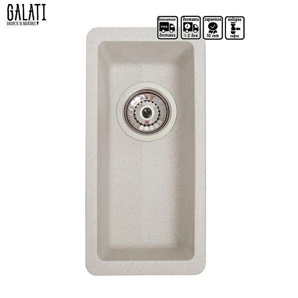 Кухонна мийка Galati Mira U-160 Biela (101) 3416