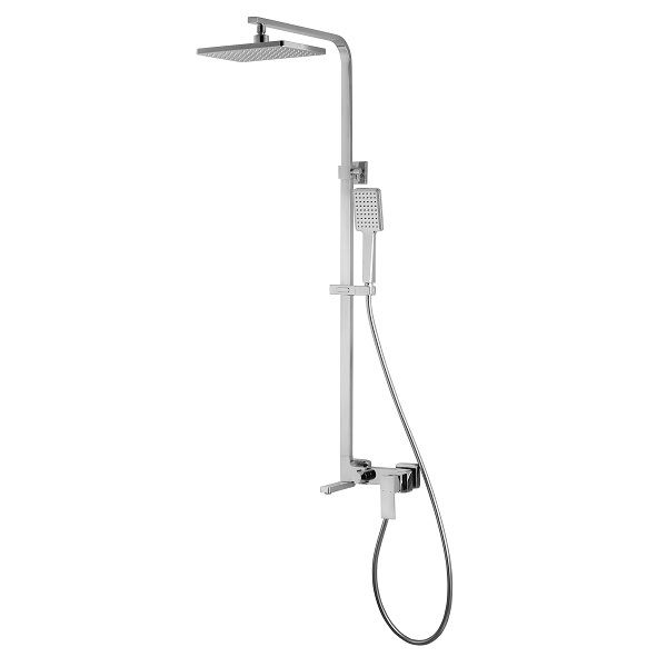 Душова система Volle LEON (змішувач для ванни, верхній і ручний душ 1 режим, шланг полімер 1,5 м) 15219300